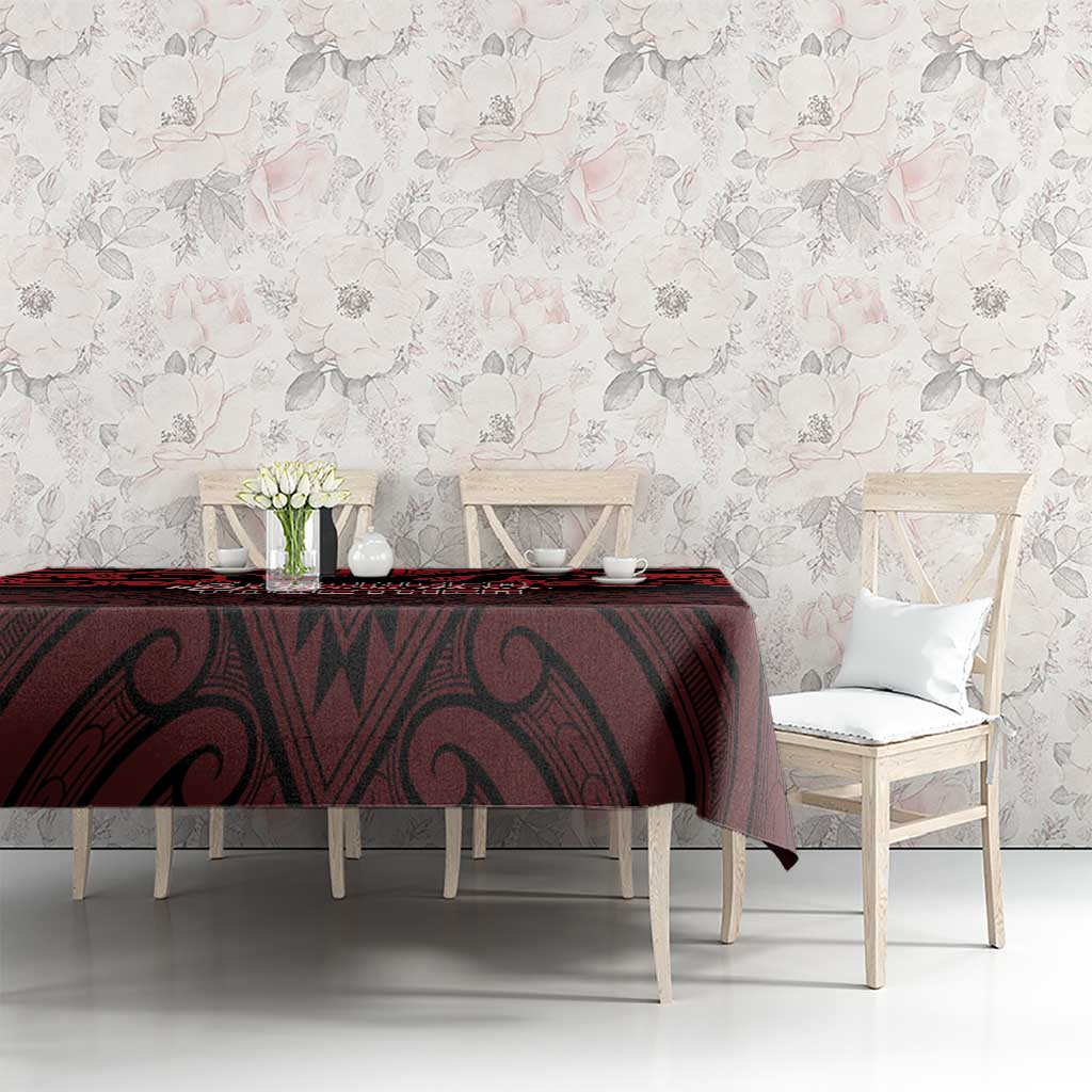 Keep Maori Wards New Zealand Tablecloth Stronger Together Aotearoa Taniko LT14 - Polynesian Pride