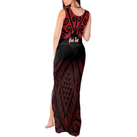 Personalised Keep Maori Wards New Zealand Tank Maxi Dress Stronger Together Aotearoa Taniko LT14 - Polynesian Pride