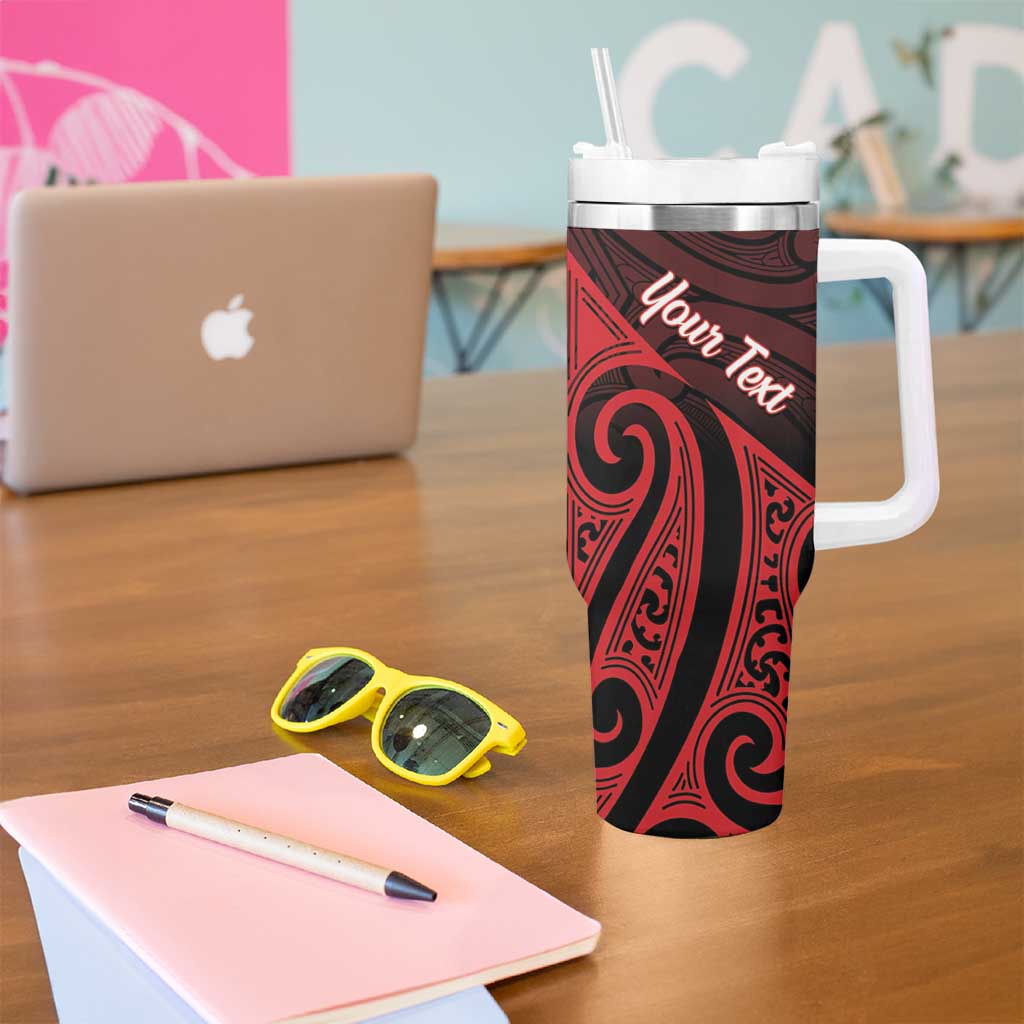 Personalised Keep Maori Wards New Zealand Tumbler With Handle Stronger Together Aotearoa Taniko - Polynesian Pride