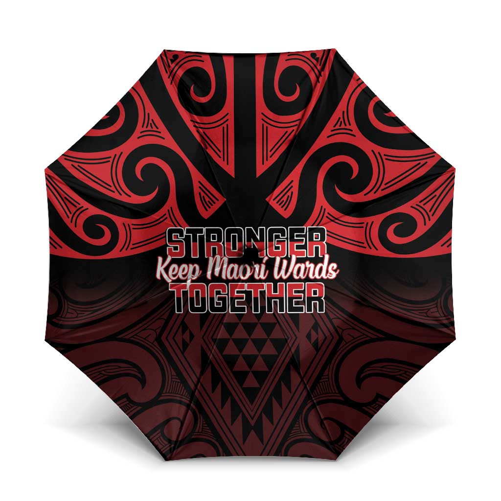 Keep Maori Wards New Zealand Umbrella Stronger Together Aotearoa Taniko - Polynesian Pride