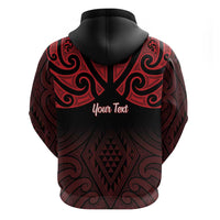 Personalised Keep Maori Wards New Zealand Zip Hoodie Stronger Together Aotearoa Taniko LT14 - Polynesian Pride