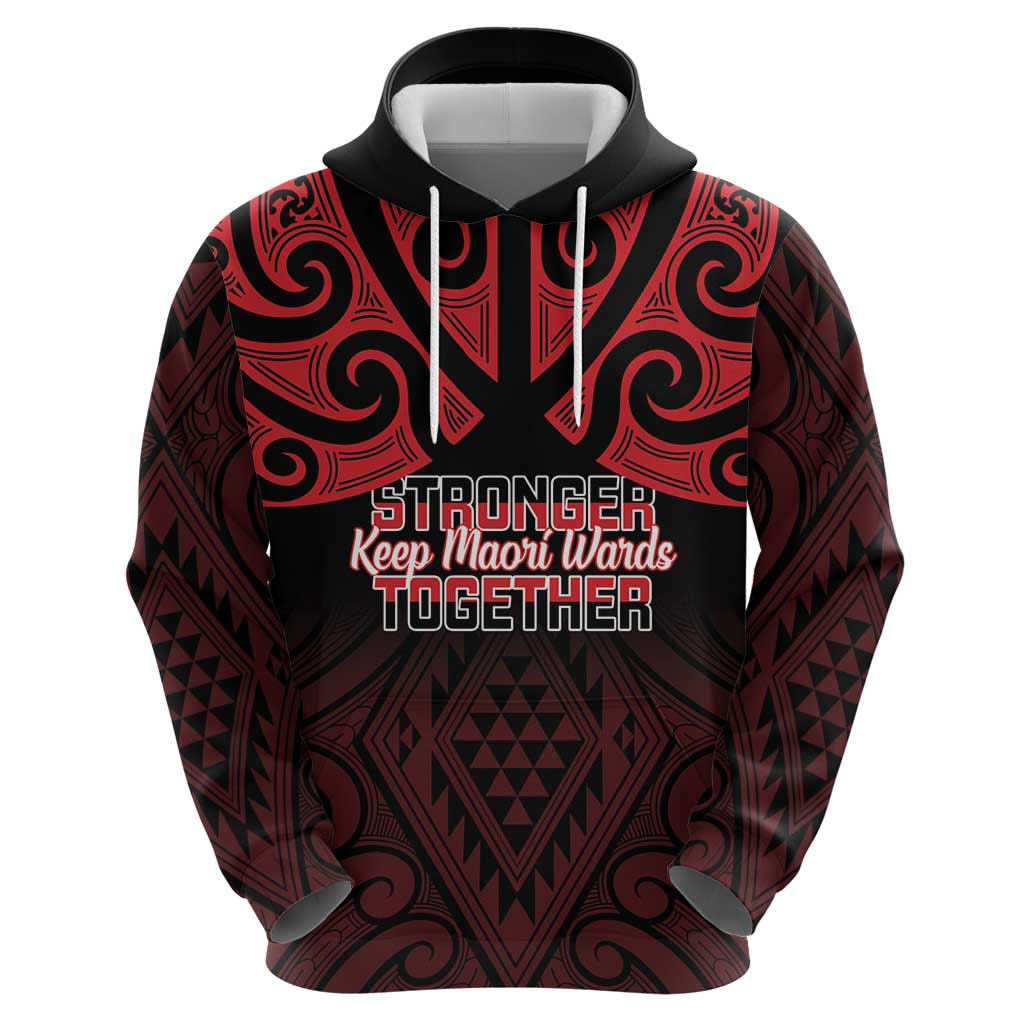 Personalised Keep Maori Wards New Zealand Zip Hoodie Stronger Together Aotearoa Taniko LT14 - Polynesian Pride