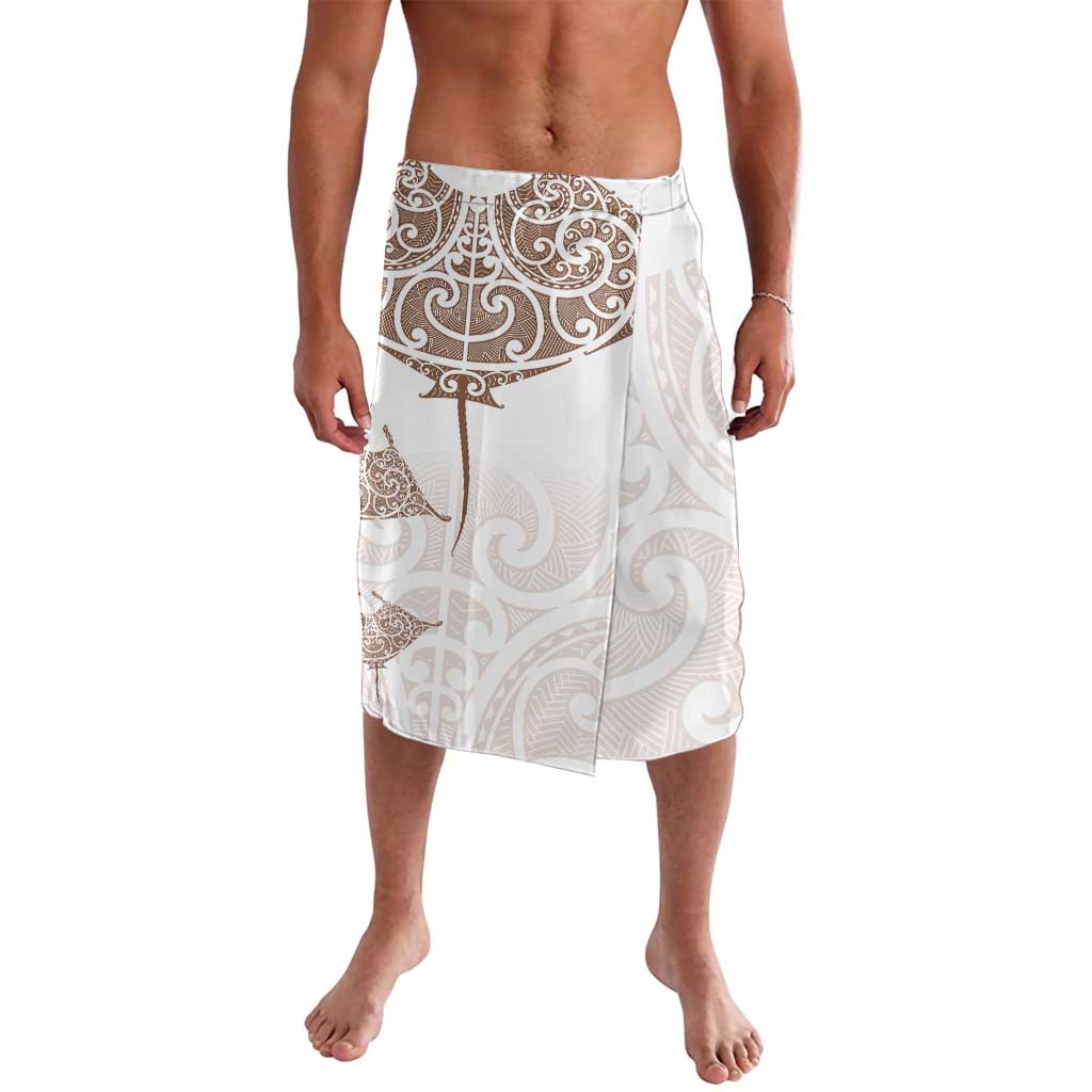 New Zealand Manta Ray Tattoo Lavalava Aotearoa Maori Haehae Beige - Polynesian Pride