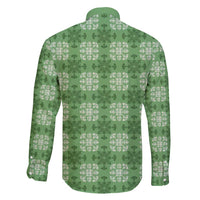 Green Hawaiian Quilt Family Matching Off Shoulder Short Dress and Hawaiian Shirt Hawaii Pineapple Monstera Palaka Motifs LT14 - Polynesian Pride