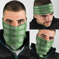 Green Hawaiian Quilt Neck Gaiter Hawaii Pineapple Monstera Palaka Motifs LT14 - Polynesian Pride
