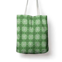 Green Hawaiian Quilt Tote Bag Hawaii Pineapple Monstera Palaka Motifs - Polynesian Pride
