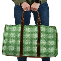 Green Hawaiian Quilt Travel Bag Hawaii Pineapple Monstera Palaka Motifs - Polynesian Pride