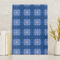 Royal Blue Hawaiian Quilt Canvas Wall Art Hawaii Pineapple Monstera Palaka Motifs LT14 Without Frame Royal Blue - Polynesian Pride