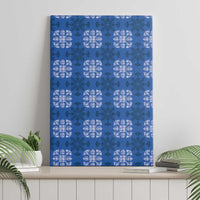 Royal Blue Hawaiian Quilt Canvas Wall Art Hawaii Pineapple Monstera Palaka Motifs LT14 - Polynesian Pride