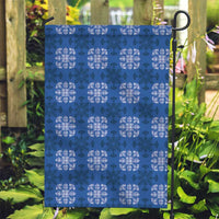 Royal Blue Hawaiian Quilt Garden Flag Hawaii Pineapple Monstera Palaka Motifs LT14 Garden Flag Royal Blue - Polynesian Pride