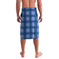 Royal Blue Hawaiian Quilt Lavalava Hawaii Pineapple Monstera Palaka Motifs - Polynesian Pride