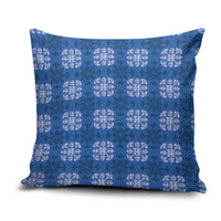 Royal Blue Hawaiian Quilt Pillow Cover Hawaii Pineapple Monstera Palaka Motifs LT14 Royal Blue - Polynesian Pride