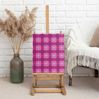 Pink Hawaiian Quilt Canvas Wall Art Hawaii Pineapple Monstera Palaka Motifs LT14 - Polynesian Pride