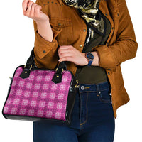 Pink Hawaiian Quilt Shoulder Handbag Hawaii Pineapple Monstera Palaka Motifs LT14 - Polynesian Pride