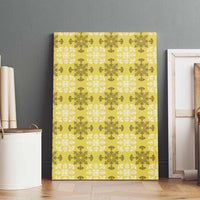 Yellow Hawaiian Quilt Canvas Wall Art Hawaii Pineapple Monstera Palaka Motifs LT14 - Polynesian Pride