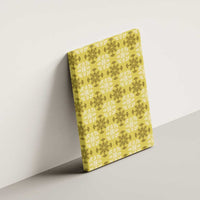 Yellow Hawaiian Quilt Canvas Wall Art Hawaii Pineapple Monstera Palaka Motifs LT14 - Polynesian Pride