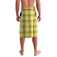 Yellow Hawaiian Quilt Lavalava Hawaii Pineapple Monstera Palaka Motifs - Polynesian Pride