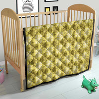 Yellow Hawaiian Quilt Quilt Hawaii Pineapple Monstera Palaka Motifs - Polynesian Pride