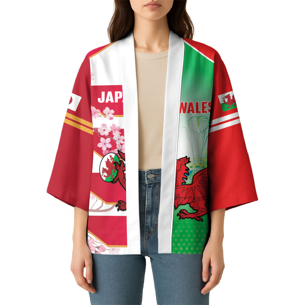 Japan and Wales Rugby Custom Kimono Brave Blossoms Welsh Dragon Together LT14 - Polynesian Pride