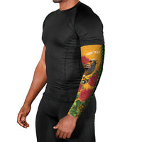Personalized Hawaii Akohekohe Ohia Lehua Arm Sleeves Crested Honeycreeper Kakau Hawaiian Pattern LT14 - Polynesian Pride