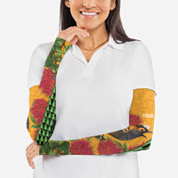 Personalized Hawaii Akohekohe Ohia Lehua Arm Sleeves Crested Honeycreeper Kakau Hawaiian Pattern LT14 - Polynesian Pride