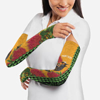 Personalized Hawaii Akohekohe Ohia Lehua Arm Sleeves Crested Honeycreeper Kakau Hawaiian Pattern LT14 - Polynesian Pride