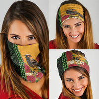 Personalized Hawaii Akohekohe Ohia Lehua Neck Gaiter Crested Honeycreeper Kakau Hawaiian Pattern LT14 - Polynesian Pride