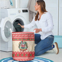 Mele Kalikimaka Hawaii Laundry Basket Funny Beer-Loving Santa Hawaiian Tropical - Polynesian Pride