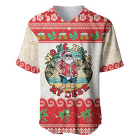 Mele Kalikimaka Hawaii Baseball Jersey Funny Beer-Loving Santa Hawaiian Tropical - Polynesian Pride