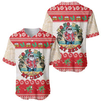 Mele Kalikimaka Hawaii Baseball Jersey Funny Beer-Loving Santa Hawaiian Tropical - Polynesian Pride