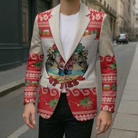 Mele Kalikimaka Hawaii Blazer Funny Beer-Loving Santa Hawaiian Tropical - Polynesian Pride