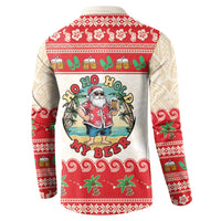 Mele Kalikimaka Hawaii Button Sweatshirt Funny Beer-Loving Santa Hawaiian Tropical - Polynesian Pride