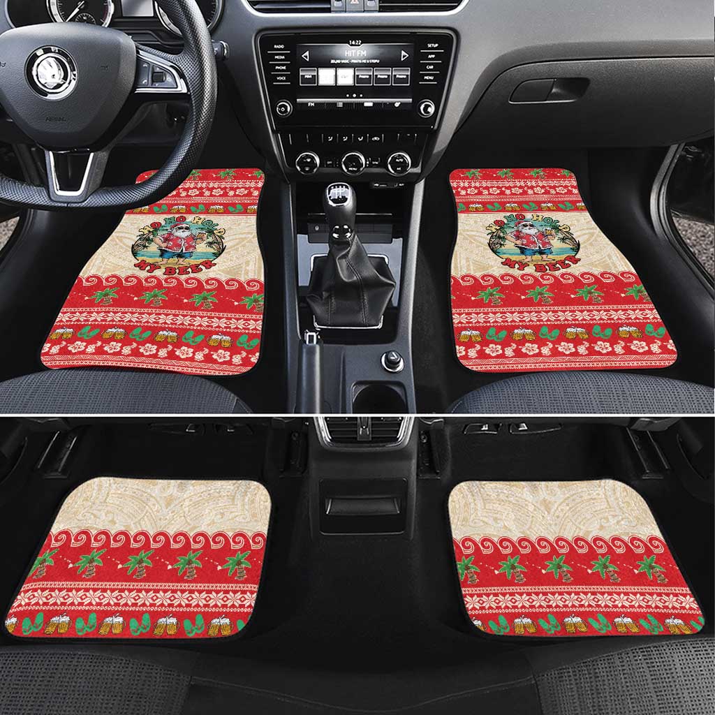 Mele Kalikimaka Hawaii Car Mats Funny Beer-Loving Santa Hawaiian Tropical - Polynesian Pride