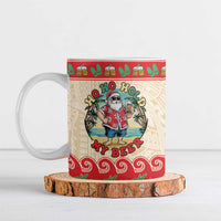 Mele Kalikimaka Hawaii Ceramic Mug Funny Beer-Loving Santa Hawaiian Tropical - Polynesian Pride