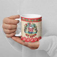 Mele Kalikimaka Hawaii Ceramic Mug Funny Beer-Loving Santa Hawaiian Tropical - Polynesian Pride