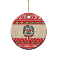 Mele Kalikimaka Hawaii Ceramic Ornament Funny Beer-Loving Santa Hawaiian Tropical - Polynesian Pride