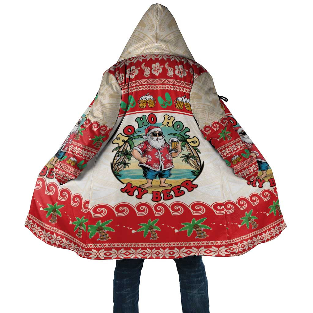 Mele Kalikimaka Hawaii Cloak Funny Beer-Loving Santa Hawaiian Tropical - Polynesian Pride
