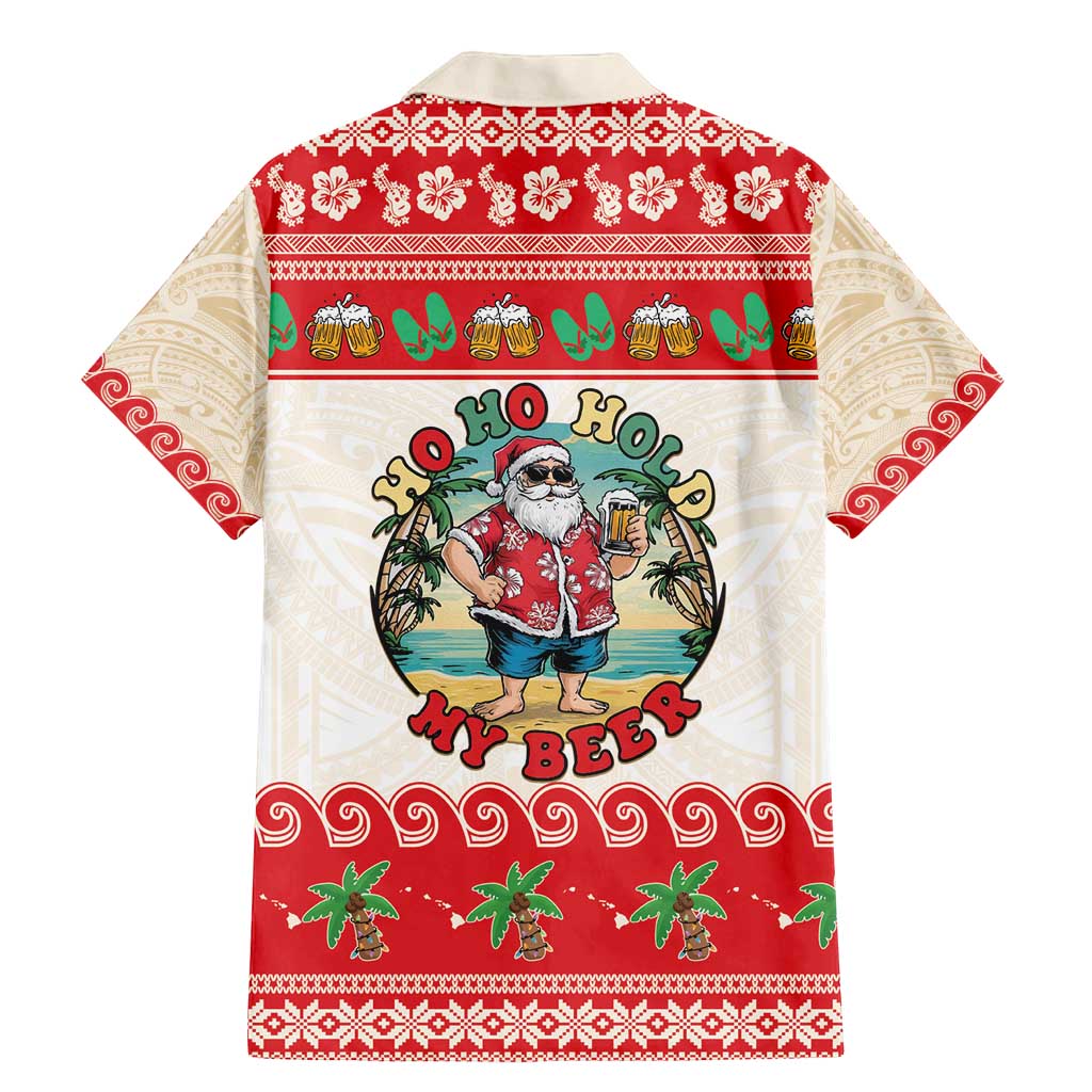 Mele Kalikimaka Hawaii Family Matching Mermaid Dress and Hawaiian Shirt Funny Beer-Loving Santa Hawaiian Tropical - Polynesian Pride
