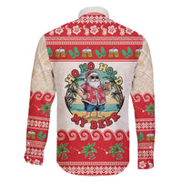 Mele Kalikimaka Hawaii Family Matching Off Shoulder Short Dress and Hawaiian Shirt Funny Beer-Loving Santa Hawaiian Tropical - Polynesian Pride