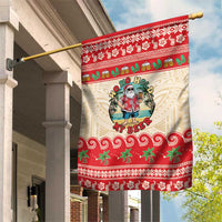 Mele Kalikimaka Hawaii Garden Flag Funny Beer-Loving Santa Hawaiian Tropical - Polynesian Pride