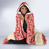 Mele Kalikimaka Hawaii Hooded Blanket Funny Beer-Loving Santa Hawaiian Tropical - Polynesian Pride