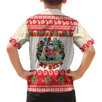 Mele Kalikimaka Hawaii Kid Hawaiian Shirt Funny Beer-Loving Santa Hawaiian Tropical LT14 - Polynesian Pride
