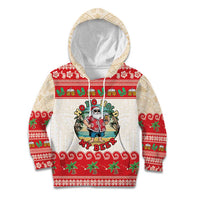 Mele Kalikimaka Hawaii Kid Hoodie Funny Beer-Loving Santa Hawaiian Tropical - Polynesian Pride