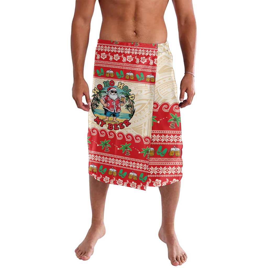 Mele Kalikimaka Hawaii Lavalava Funny Beer-Loving Santa Hawaiian Tropical - Polynesian Pride