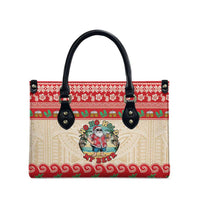Mele Kalikimaka Hawaii Leather Bag Funny Beer-Loving Santa Hawaiian Tropical - Polynesian Pride