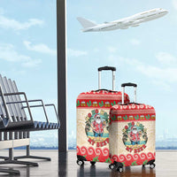 Mele Kalikimaka Hawaii Luggage Cover Funny Beer-Loving Santa Hawaiian Tropical - Polynesian Pride