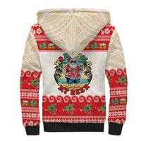 Mele Kalikimaka Hawaii Sherpa Hoodie Funny Beer-Loving Santa Hawaiian Tropical - Polynesian Pride
