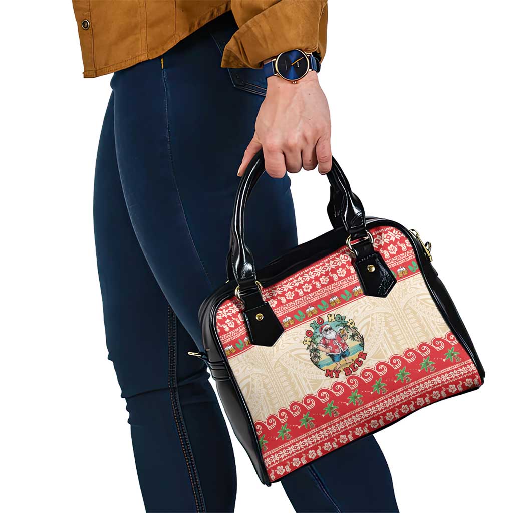 Mele Kalikimaka Hawaii Shoulder Handbag Funny Beer-Loving Santa Hawaiian Tropical - Polynesian Pride
