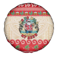Mele Kalikimaka Hawaii Spare Tire Cover Funny Beer-Loving Santa Hawaiian Tropical - Polynesian Pride