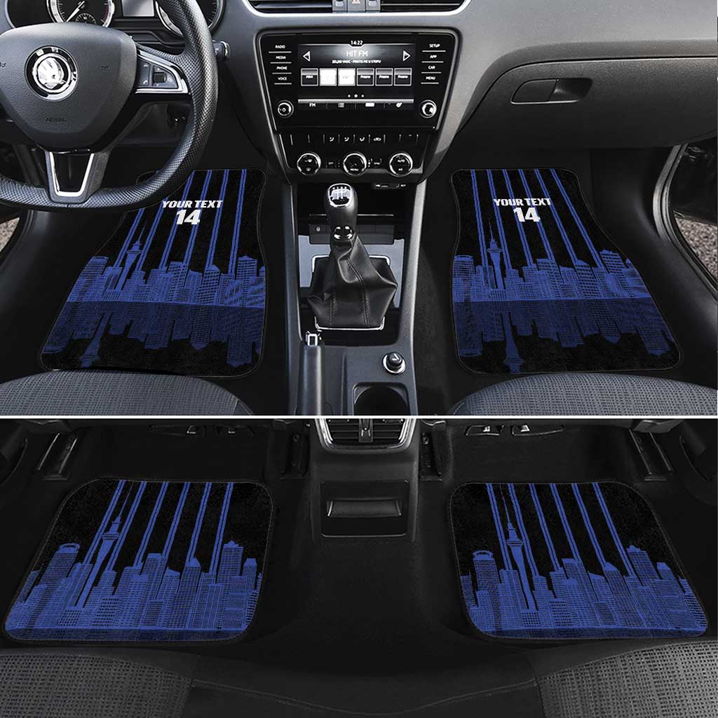 New Zealand Auckland Football Custom Car Mats Go City of Sails Est 2025 LT14 Set 4pcs Black - Polynesian Pride